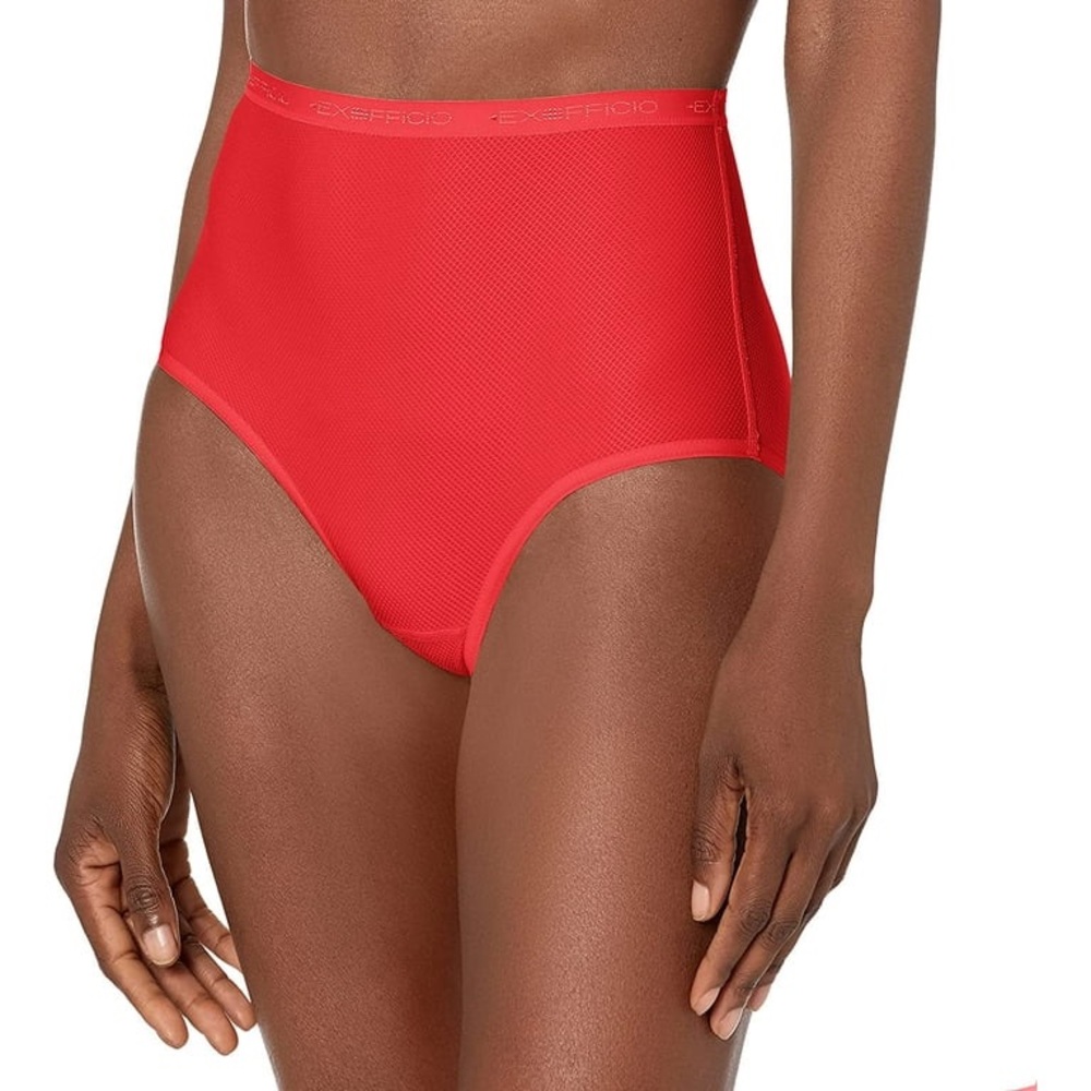 New with tags Ex Officio 2xl womens briefs.  Bright red color, full cut brief.